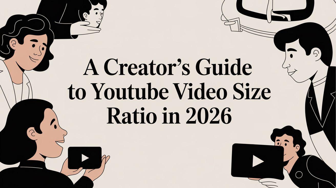 A Creator's Guide to the YouTube Video Size Ratio in 2026